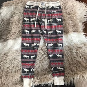 🦌Lazy One Moose Fair Isle Alaska Pajama Legging Jogger XS